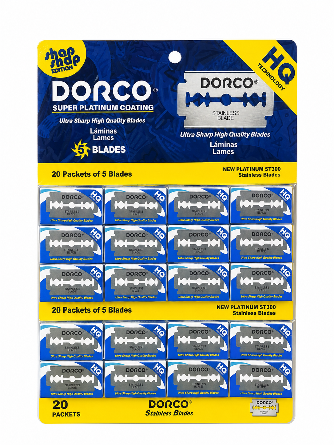 Dorco Double Edged Razor 20 Pack (100 blades)