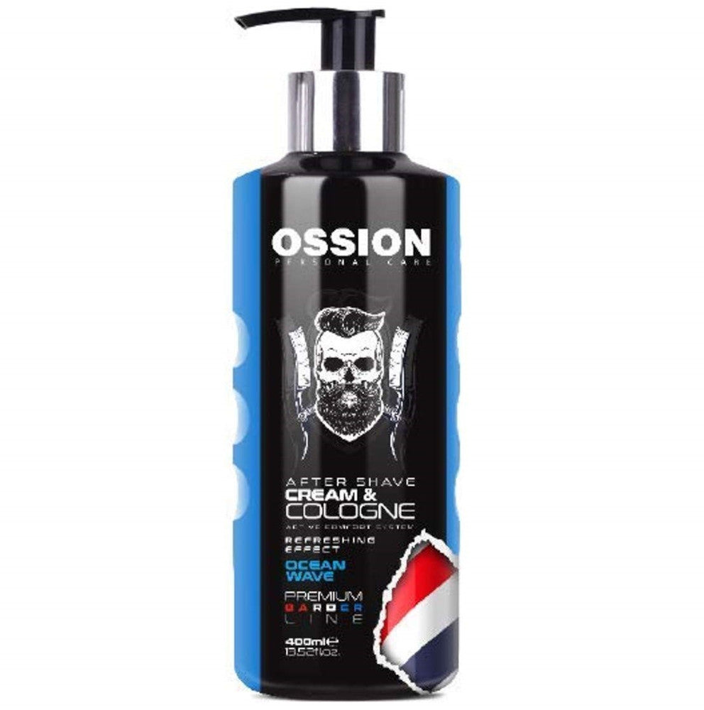 OSSION Premium Barber Aftershave Cream Cologne Ocean 400ml
